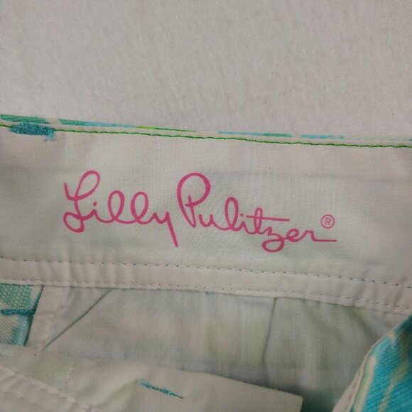 Lilly Pulitzer Callahan Shorts Blue Rose Floral Sz 00 - Picture 4 of 8